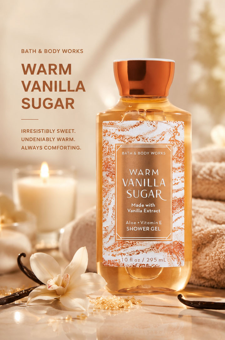 شاور ژل بس اند بادی ورکز Warm Vanilla Sugar